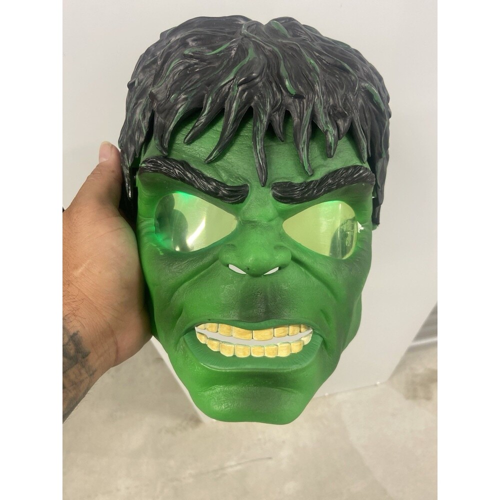 2008 Incredible Hulk Power Glow Face Mask Hasbro Halloween Costume Accessory Lig